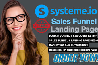 build systeme io optin page, landing page, sales funnel