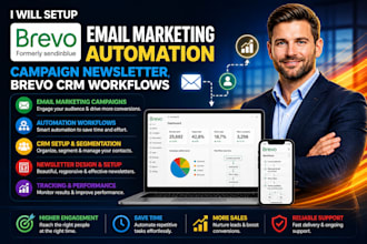 setup brevo email marketing automation campaign newsletter, brevo crm workflows