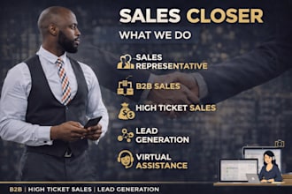 sales closer sales representative high ticket sales lead generation
