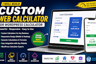 build custom web calculator or wordpress calculator