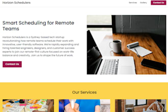 build a modern one page website for your small business