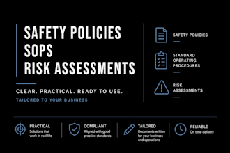 create professional safety policies, sops, risk assessments