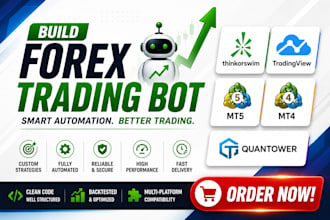 build forex trading bot thinkorswim, tradingview, mt5, mt4, quantower