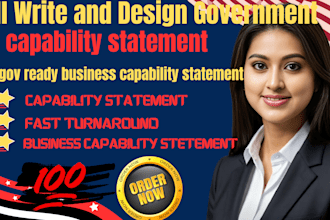 write out a presentable government capability statement sam business statement