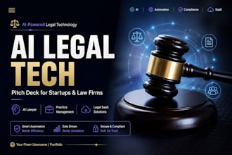create legal tech pitch deck  ai lawyer deck practice management deck
