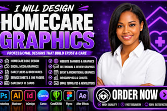 home care brochure home care flyer home care logo brochure social media graphics