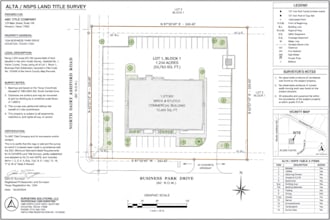 create professional alta survey drawings for commercial real estate