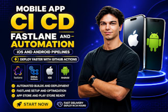 mobile app cicd pipeline fastlane github actions ios android app automation js
