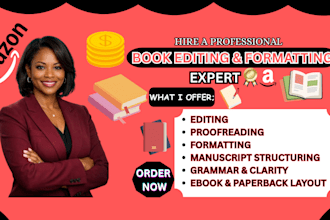 edit, proofread and format your book or paperback