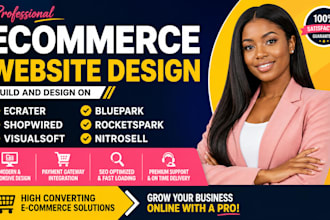 build ecrater shopwired visualsoft bluepark rocketspark nitrosell website design