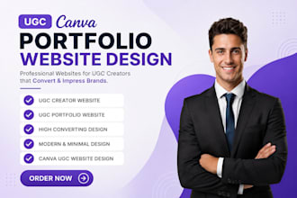 design a high converting ugc portfolio website in canva