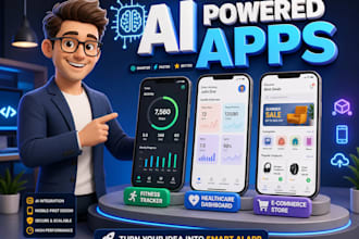 create ai fitness, healthcare or ecommerce mobile app