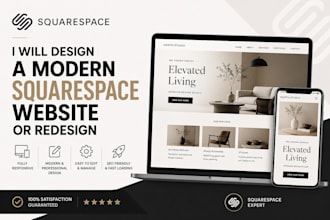 design a modern squarespace website or redesign