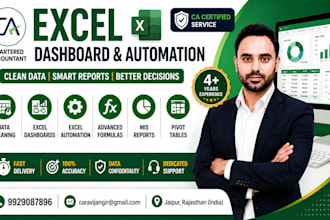 create excel dashboards, mis reports and automate spreadsheets