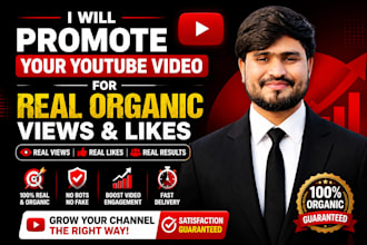 promote your youtube video for organic views and engagement