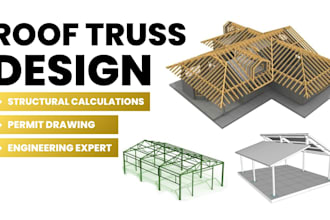 design roof truss, structural framing plan, load calculation for permit approval