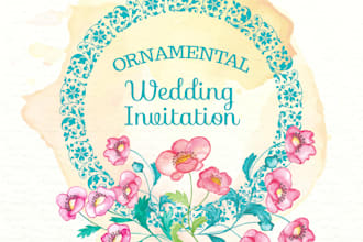 create a royal wedding illustration and custom bride and groom