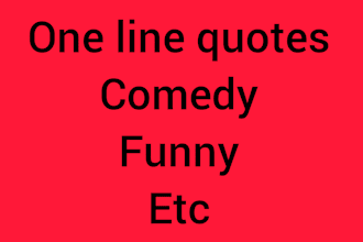 write one line quotes