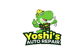 design iconic video game themed logo for auto repair shop