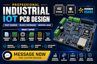 do industrial iot hardware interface board design, stm32 esp32 pcb modbus rs485