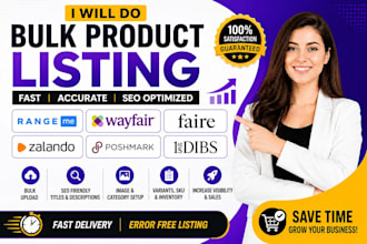 upload rangeme wayfair 1stdibs faire poshmark zalando bulk product listing