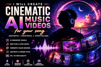 create cinematic ai aesthetic music videos and animated visuals for your song