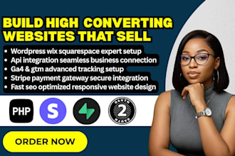 build fix squarespace wordpress wix website API integration ga4 GTM stripe setup