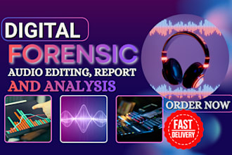 do forensic audio editing, cleanup, enhancement, and report writing