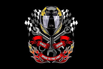 design a professional racing f1 helmet logo and t shirt design