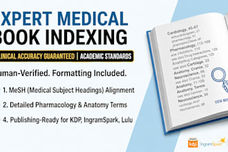 provide expert medical book indexing and human verified formatting