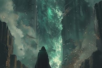 draw a fantasy book, thriller book cover for you