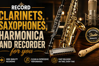 record pro clarinets, saxophone, harmonica and recorder for you