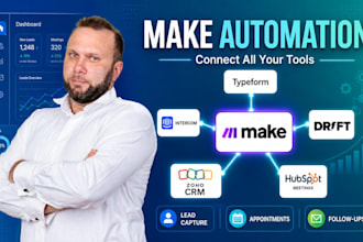 setup typeform intercom drift zoho CRM hubspot meetings make workflow automation