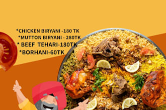 design a modern restaurant food menu using canva