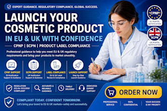 handle eu and UK cosmetic compliance, cpnp, scpn and product label review