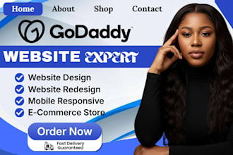 godaddy website redesign godaddy website design develop godaddy website