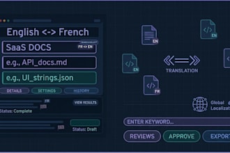 translate and localize saas docs from english to french