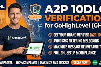 do a2p 10dlc compliance setup for gohighlevel CRM