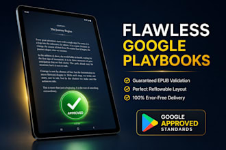 provide google play book formatting and publishing for book