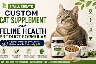 create custom cat supplement and feline health product formulas