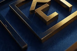 design a minimalist logo with 3d mockups