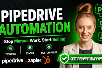 build pipedrive CRM automation workflows, to automate sales process