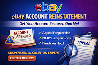 reinstate your ebay account and resolve ebay restriction issues