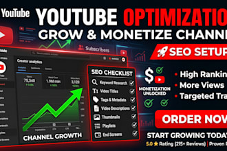 optimize and set up your youtube channel for monetization