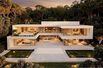 design stunning 3d exterior facade and interior designs with realistic rendering