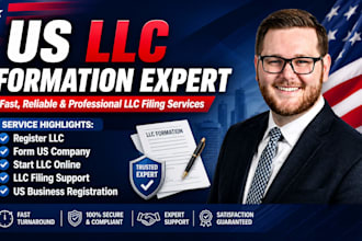 register, form, create and start your US llc professionally