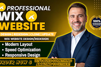 design, redesign, clone and update wix website development, wix online store