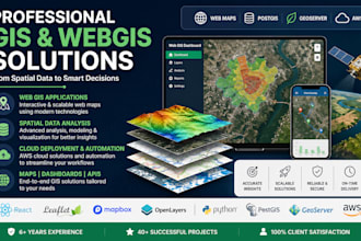 develop custom web map, webgis app and data enter work with leaflet and mapbox
