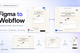convert your figma design into a responsive webflow website