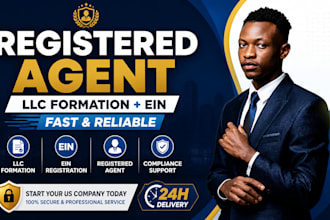 be your register agent for your llc, llc formation, ein and company registration